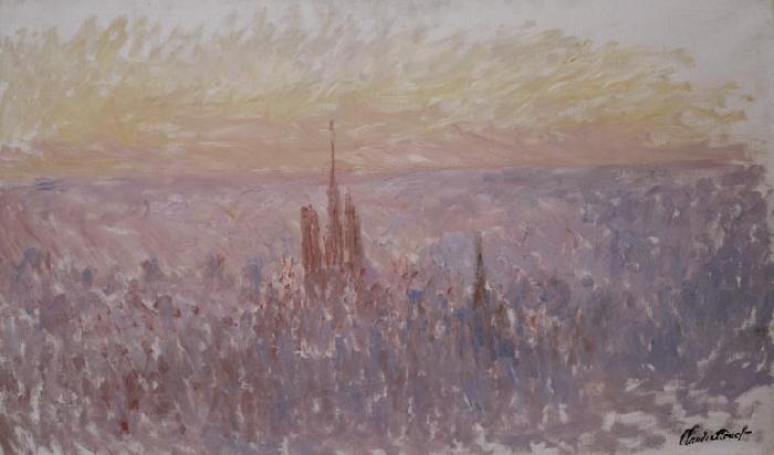 Claude Monet Vue generale de Rouen France oil painting art